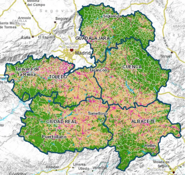 Mapa de Castilla-La Mancha